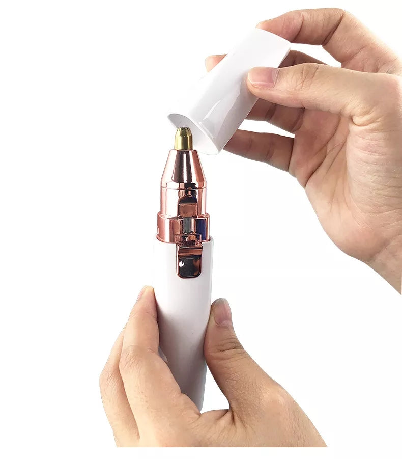 2 in 1 Eyebrow Trimmer & Facial Hair Remover Rose Cosmetics