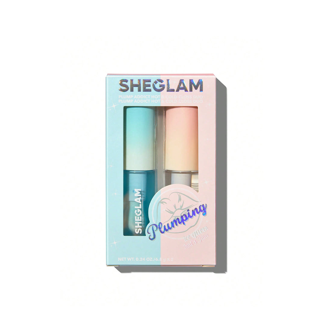 Sheglam Plump Addict Hot & Cold Gloss Duo Rose Cosmetics