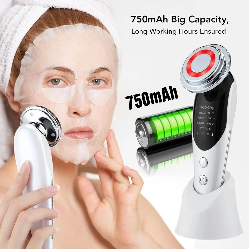 7 in 1 Face Lift Device -  Cleansing Rejuvenation Rose Cosmetics