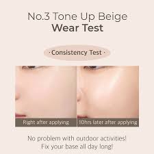 Numbuzin No.3 Porcelain Base-Skip Tone Up Beige SPF50+ Rose Cosmetics