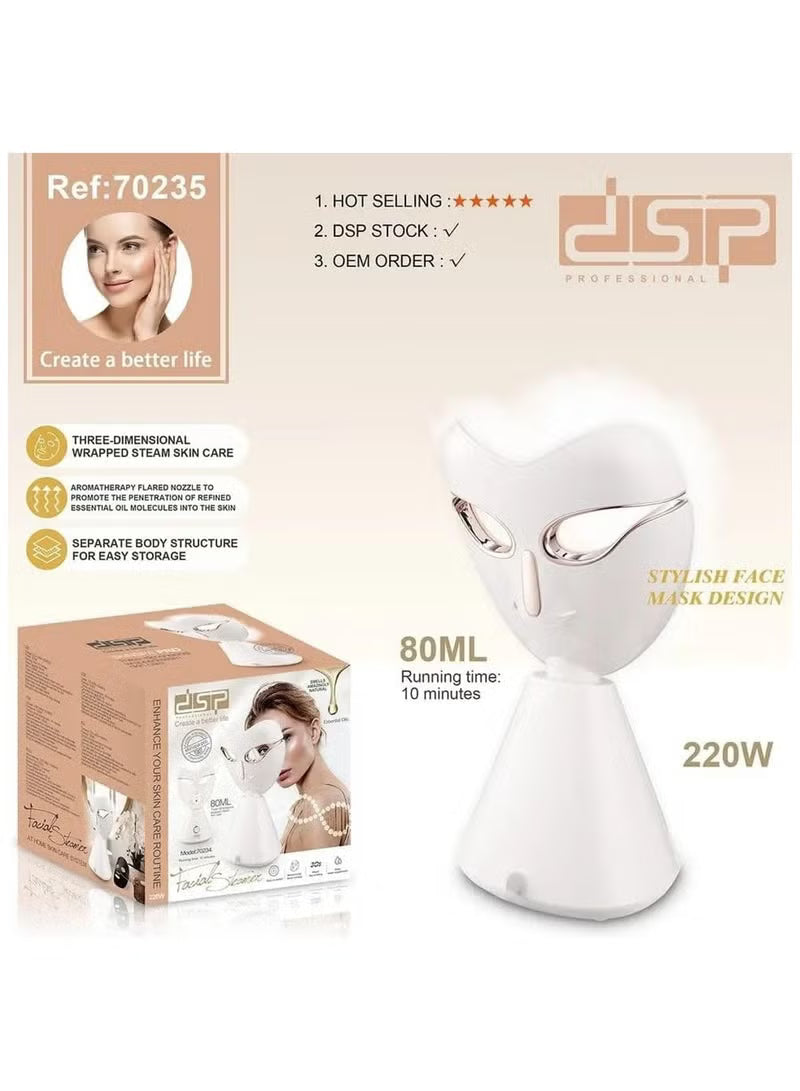 Dsp Facial Steamer with Stylish Face Mask Design Rose Cosmetics