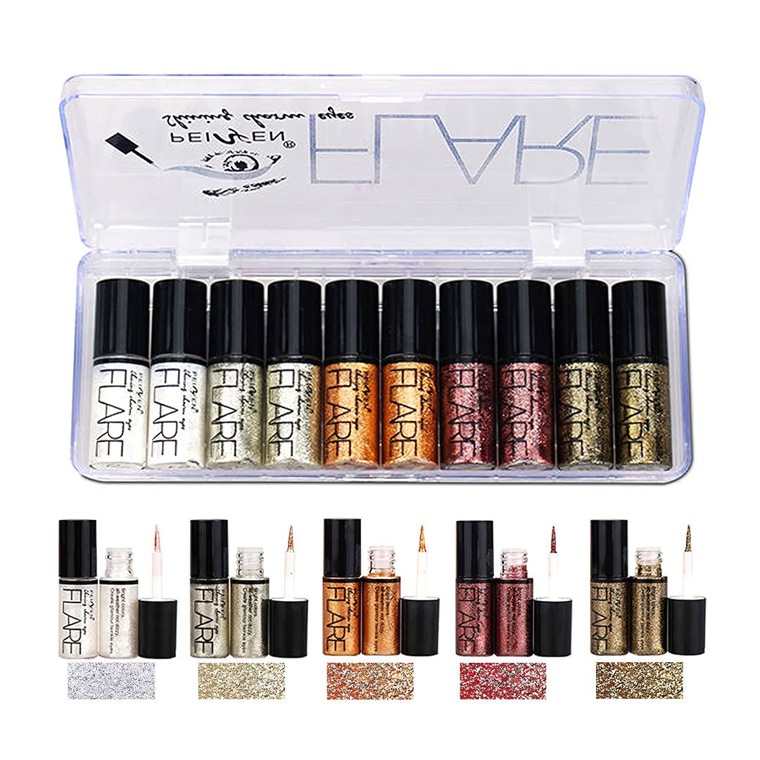 Liquid Glitter Eyeshadow Eyeliner 2 in _ 10 different colours Jasmine Beauty