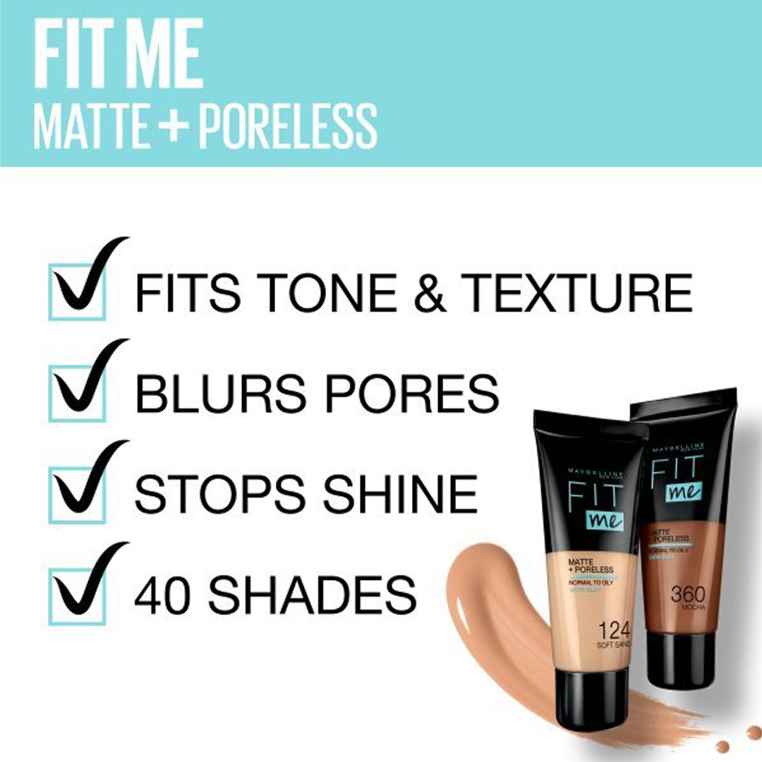 Maybelline foundation Fit Me Matte + Poreless Jasmine Beauty
