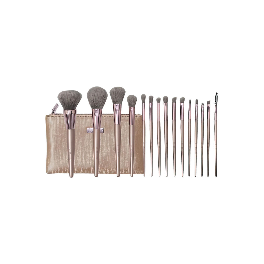 Lavish Elegance 15 Piece Brush Set With Cosmetic Bag by BH Cosmetics Jasmine Beauty